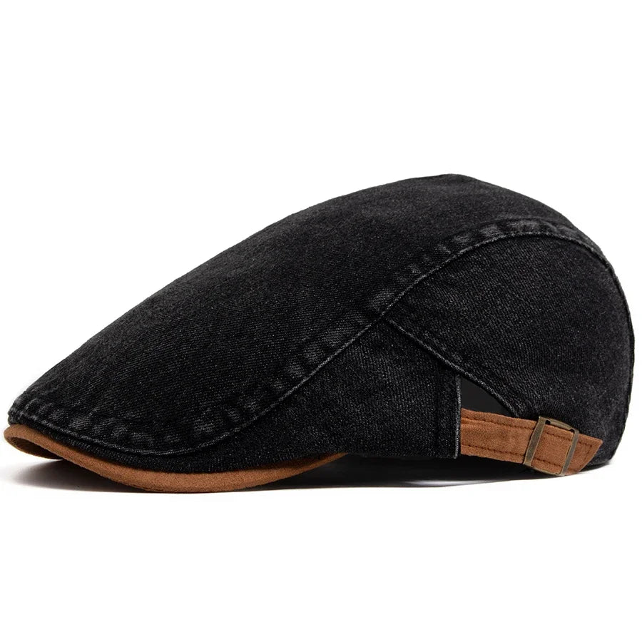 Agustin | Gorra Plana de Denim de Alta Calidad – Elegancia Clásica y Confort Diario