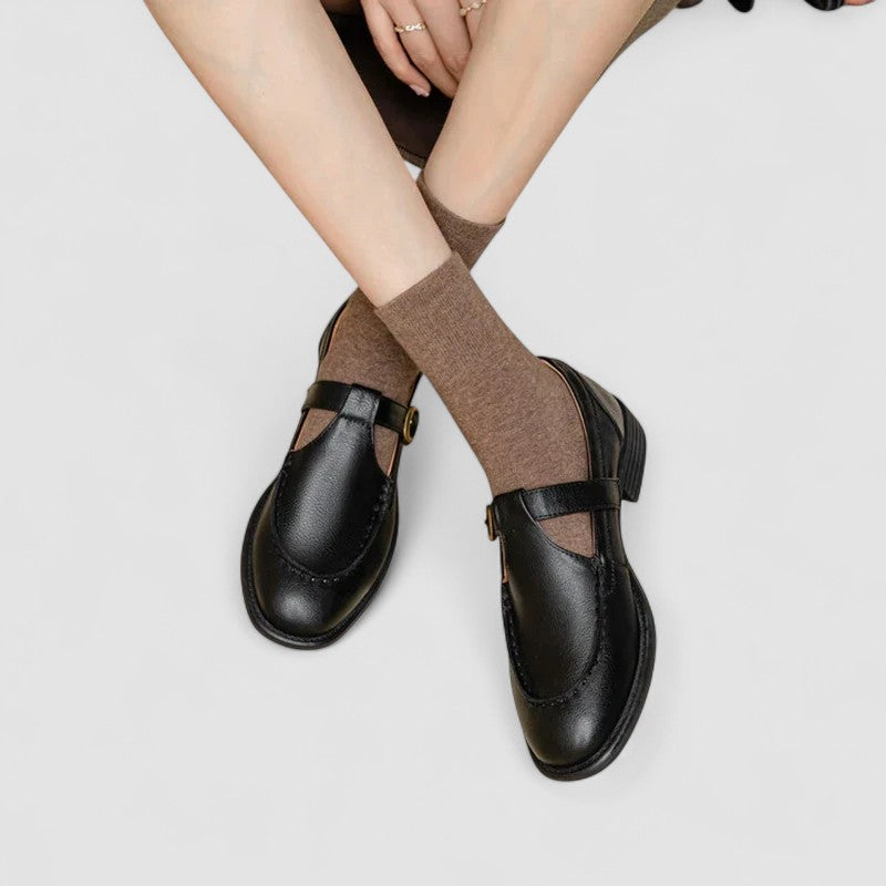 Avery™ – Zapatos ortopédicos con punta cuadrada y tipo Mary Jane