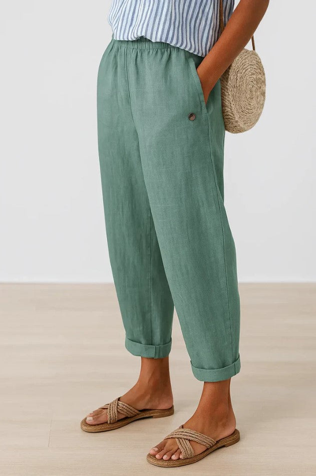 Raina - Pantalones de Lino y Algodón Atemporales