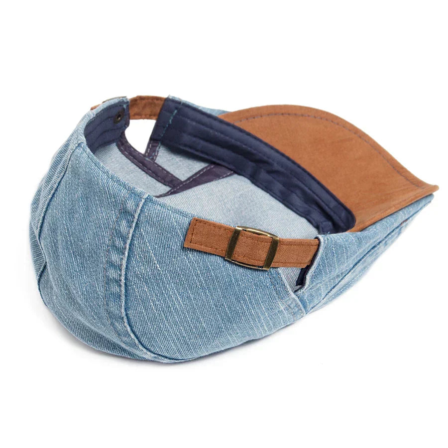 Agustin | Gorra Plana de Denim de Alta Calidad – Elegancia Clásica y Confort Diario