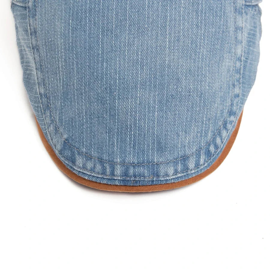 Agustin | Gorra Plana de Denim de Alta Calidad – Elegancia Clásica y Confort Diario