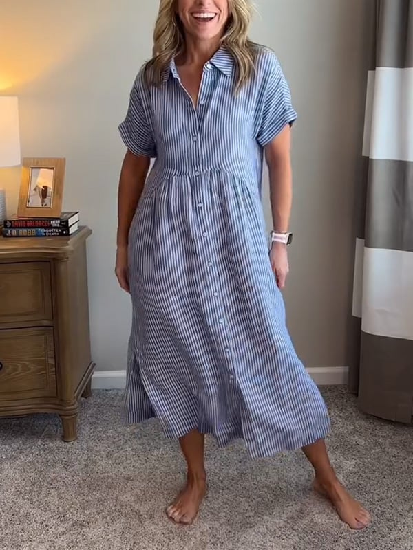 Mia | Vestido Elegante a Rayas