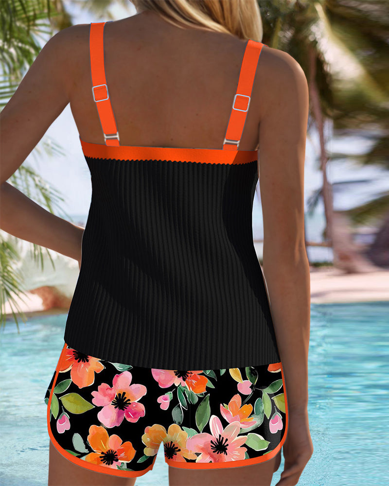 Maren | Conjunto de Tankini con Boxer Floral