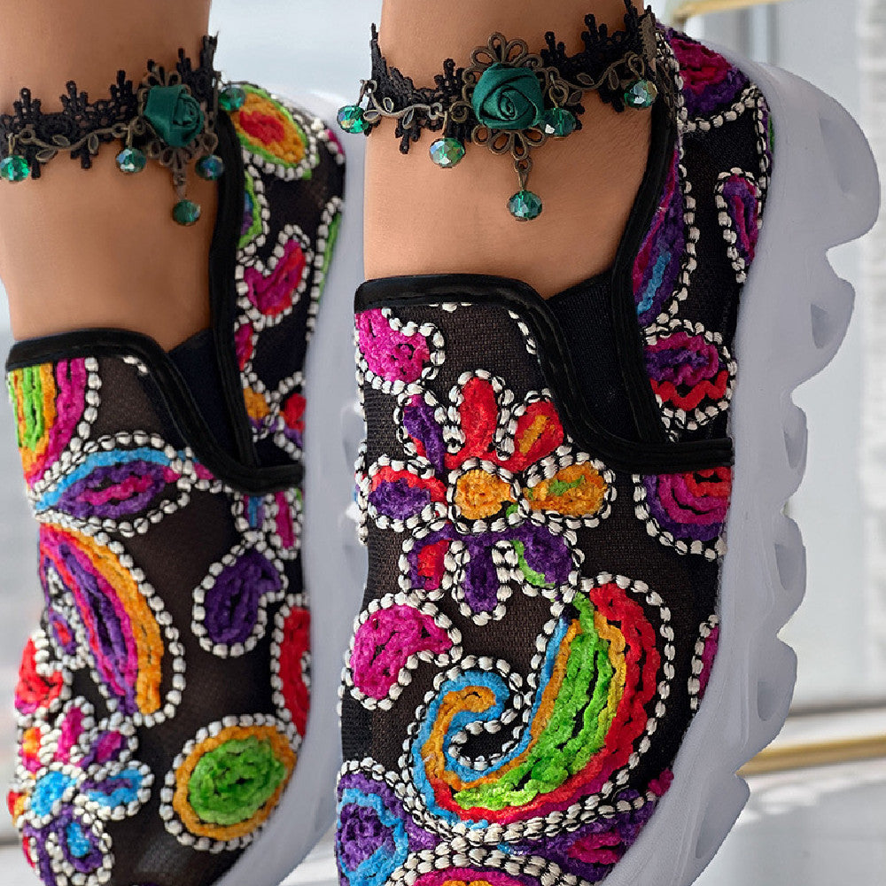 ZAPATILLAS LÉONIE™ CON ENCAJE FLORAL EDICIÓN CHIC