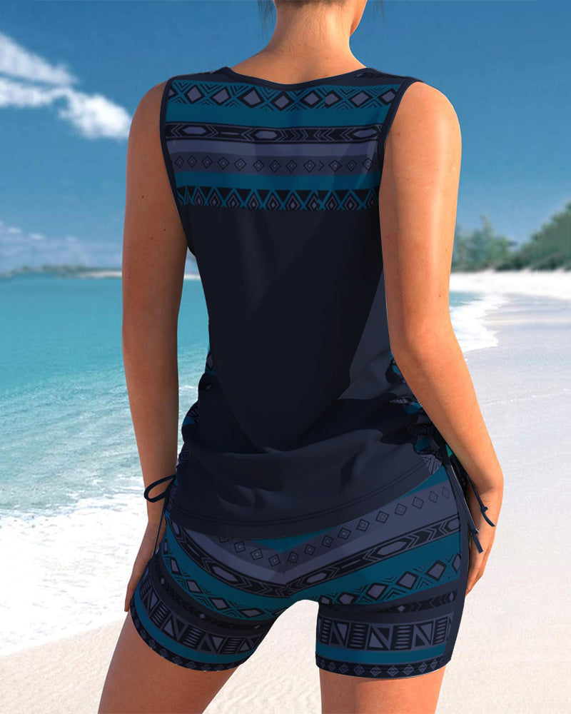 Sylvia | Tankini con Estampado Geométrico