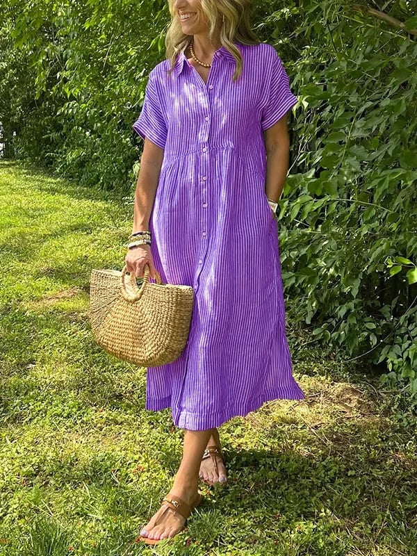 Mia | Vestido Elegante a Rayas