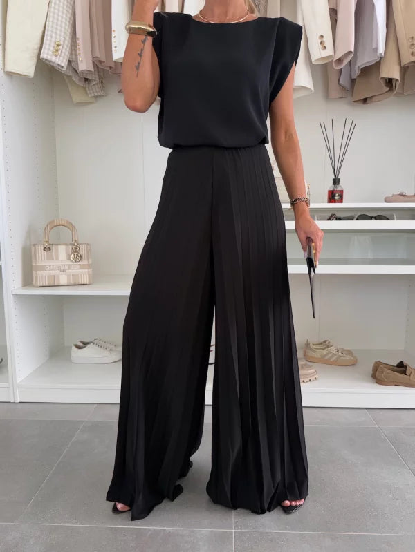 Jowita – Conjunto elegante de top + pantalones