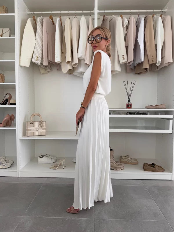 Jowita – Conjunto elegante de top + pantalones
