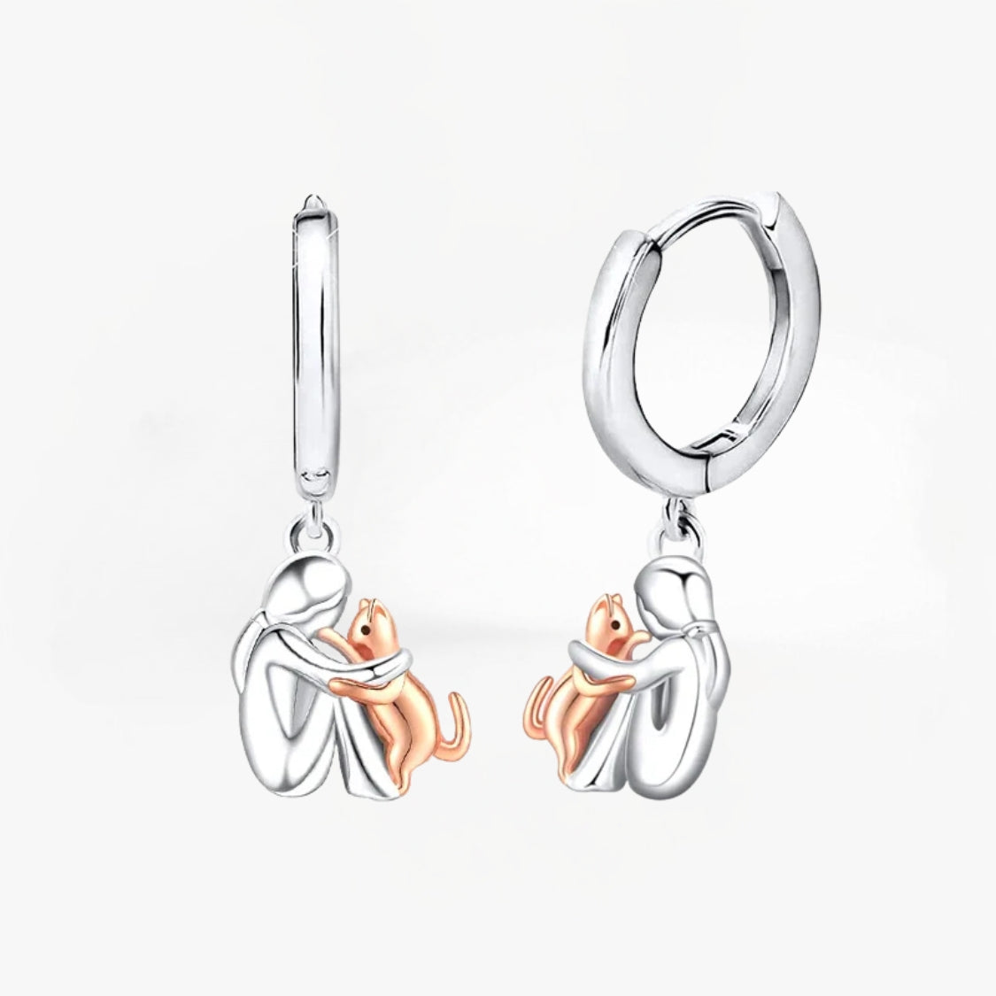 Lily™ - Pendientes Icono de Gato (Cierre Redondo)